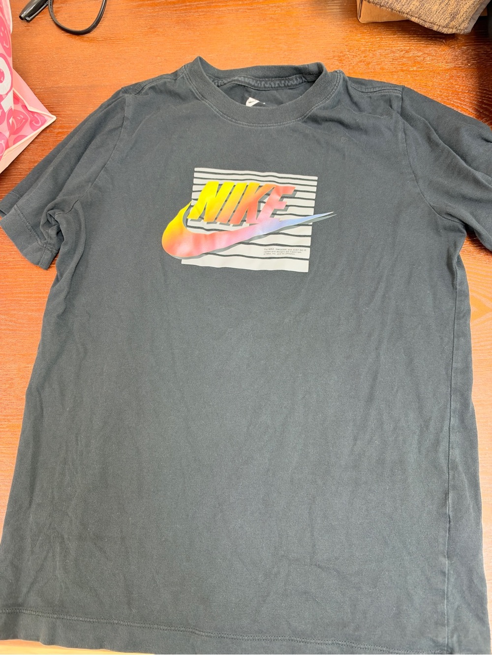 Nike Boy’s black  Short-Sleeve Logo T‑Shirt